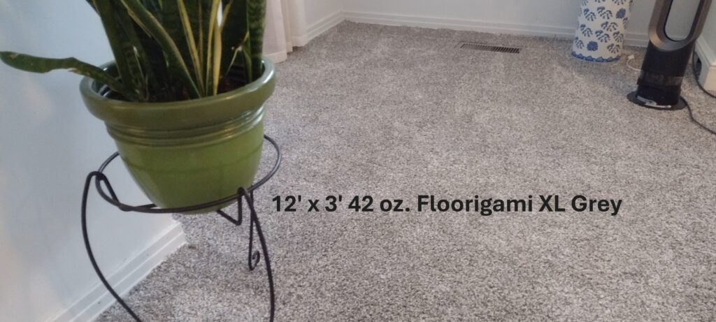 Flooring Store Near Russellville, Alabama Residential Cut pile carpet tiles 3 ft x 12 ft. Floorigami XL in 00500 Grey