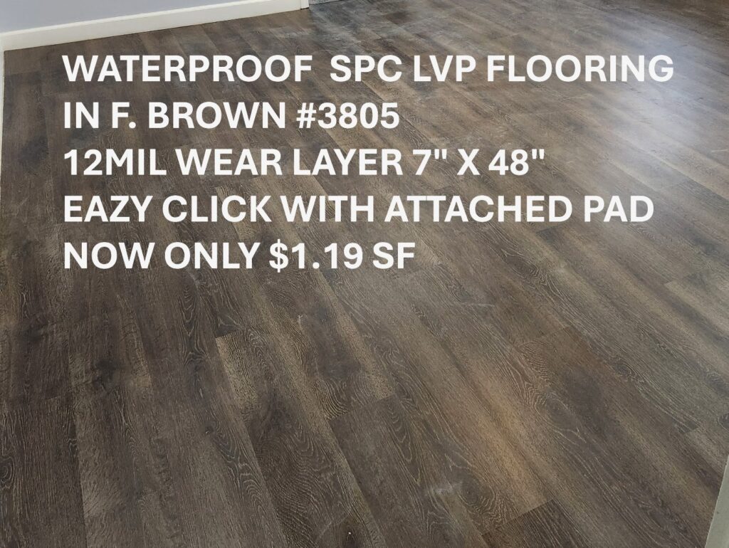 Room installed with 12mil Waterproof LVP flooring only $1.19 sf