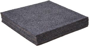 nexus self adhesive 12 inch carpet floor tiles 12 tiles 12 x 12 smoke grey peel stick diy flooring for kitchen dining ro