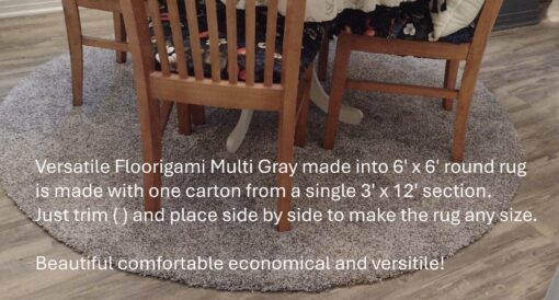 Floorigami XL D.I.Y. Carpet custom 6 ft. Round Rug w. text scaled