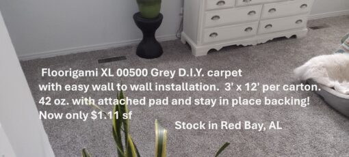 Floorigami XL D.I.Y. Carpet installed wall to wall scaled