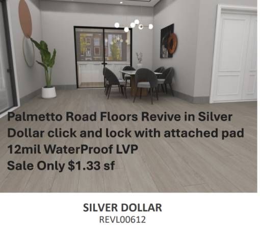 REVIVE IN SILVER DOLLAR COLOR 12MIL CLICK W.PAD ROOM SCENE w.
