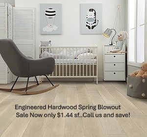 Special buy on engineered hardwood floors at $1.44 sf